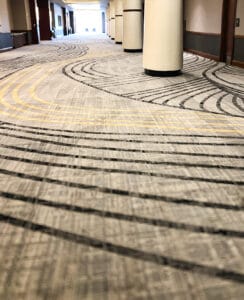 Clean commercial carpet with restored color and texture